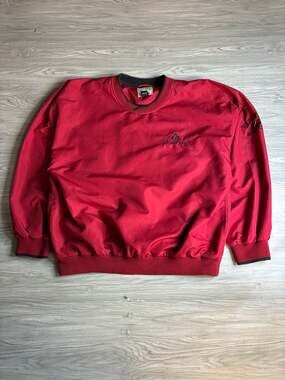 Cutter & Buck Vintage Red Pullover Windbreaker Jacket L